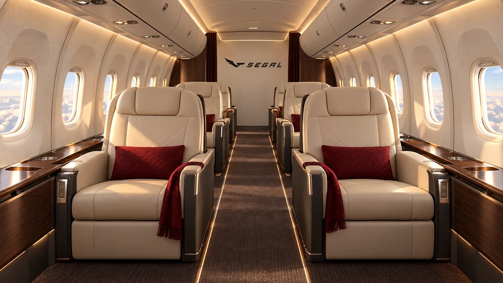 The aircraft follows the trip.