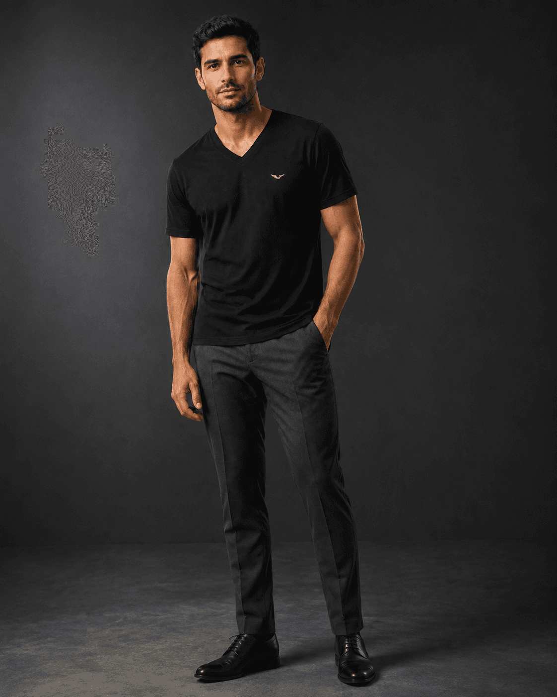 SEGAL - Core V-Neck, model studio rendering