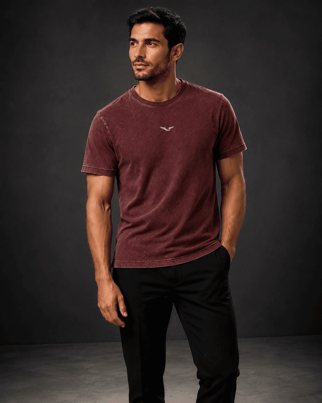 SEGAL - Mineral Garnet Tee, model studio rendering
