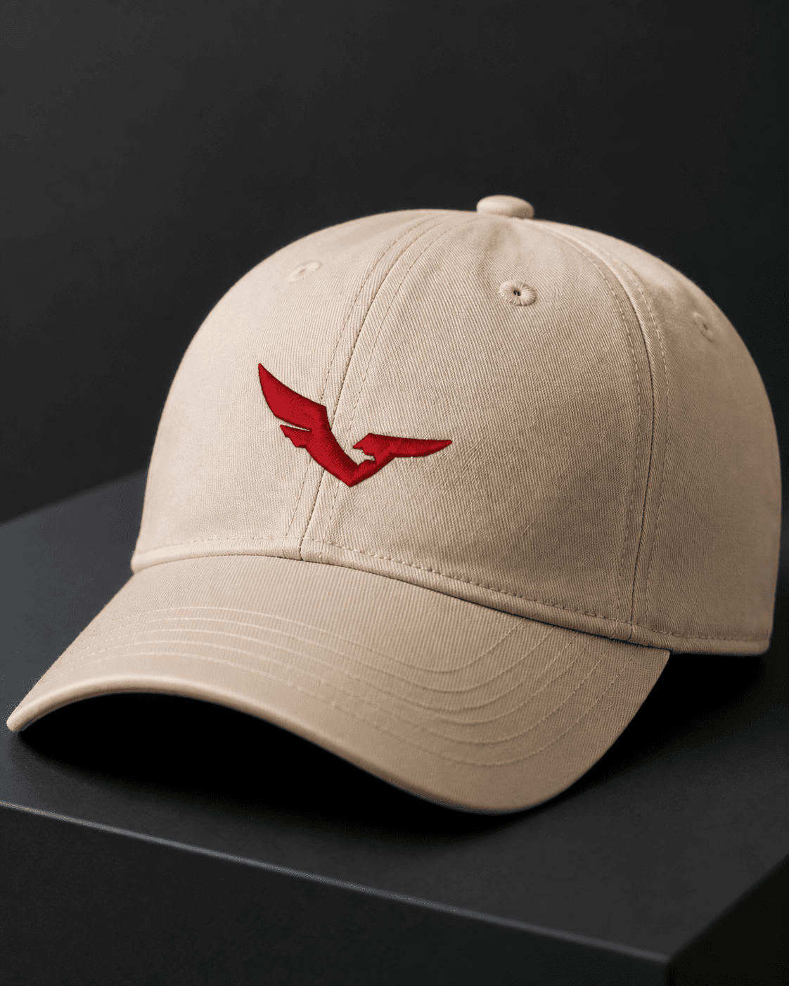 SEGAL - Stone Dad Cap, close-up studio rendering