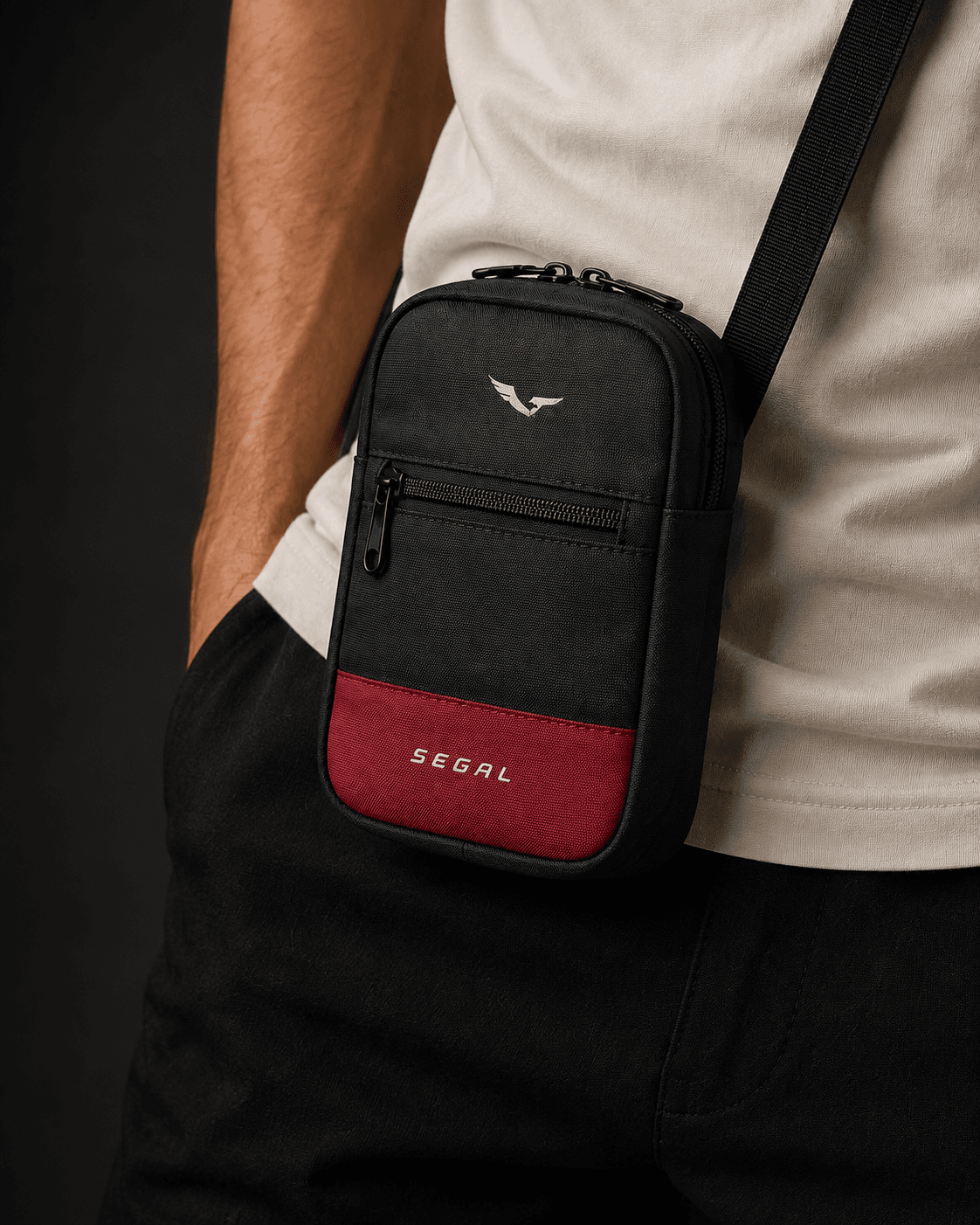 SEGAL - Utility Crossbody, close-up studio rendering