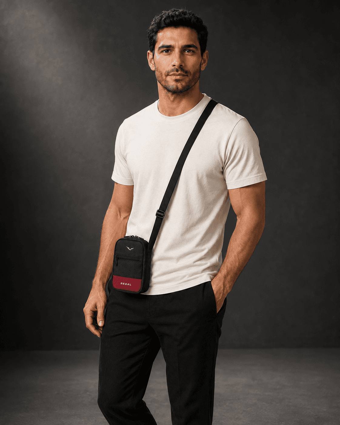 SEGAL - Utility Crossbody, model studio rendering